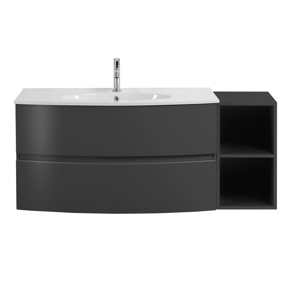 Приобрести cezares тумба подвесная с раковиной elettra 130 см grafite, графит 55526