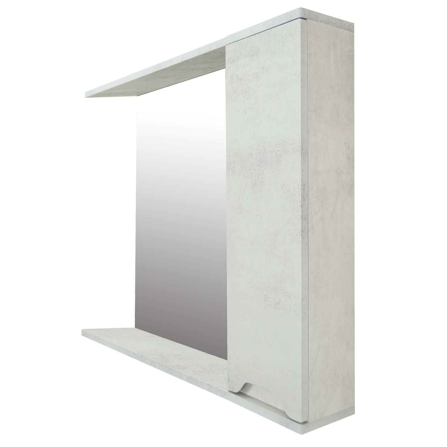 Приобрести loranto зеркало-шкаф florena 80 80х60 см, правое, светлый бетон (cs00086987)