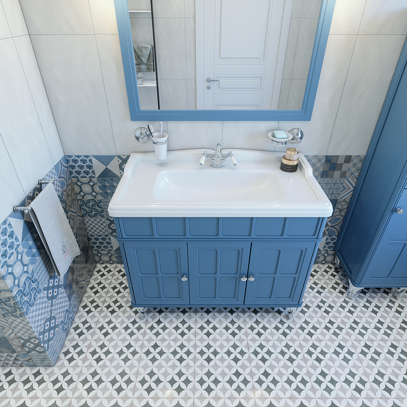 Приобрести caprigo тумба с раковиной напольная borgo 100 см, темно синяя 33414-b136