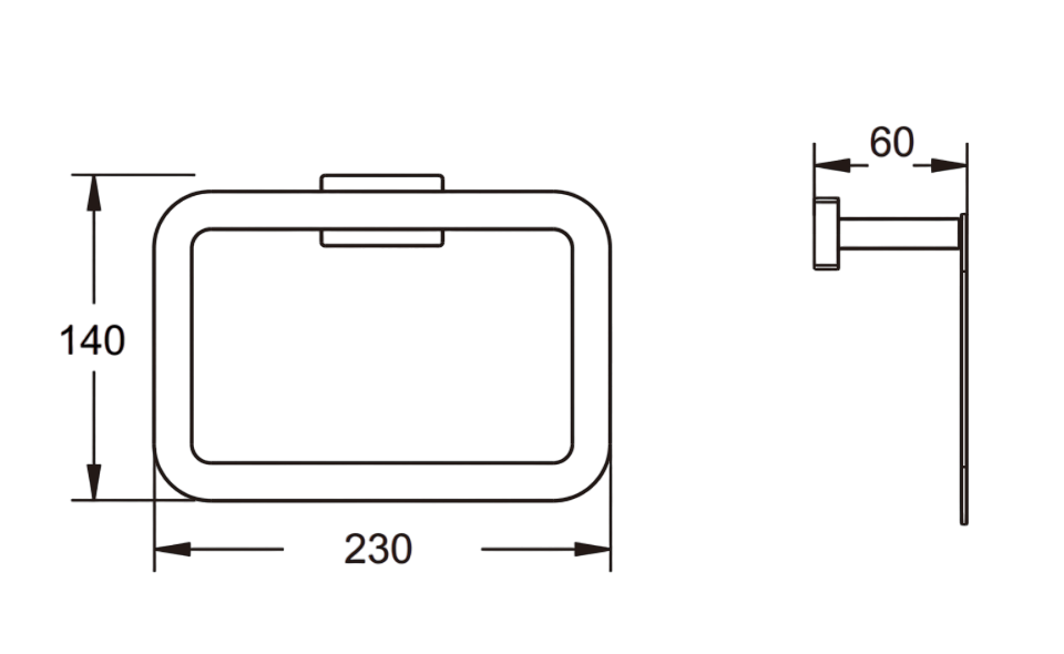 Приобрести полотенцедержатель кольцевой vieir v5011g серый
