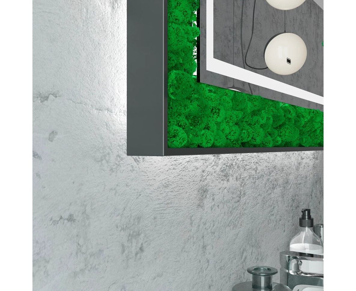 Приобрести continent зеркало с подсветкой forest 100х80 см, бесконтактный включатель, зеленое