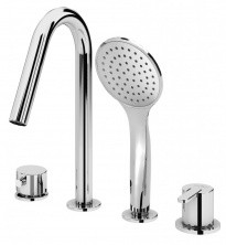 CEZARES Смеситель на борт ванны LEAF, 4 отверстия, хром LEAF-BVDM4-01