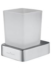 Стакан для зубных щеток с держателем WONZON & WOGHAND LOTTE, Хром (WW-8321)