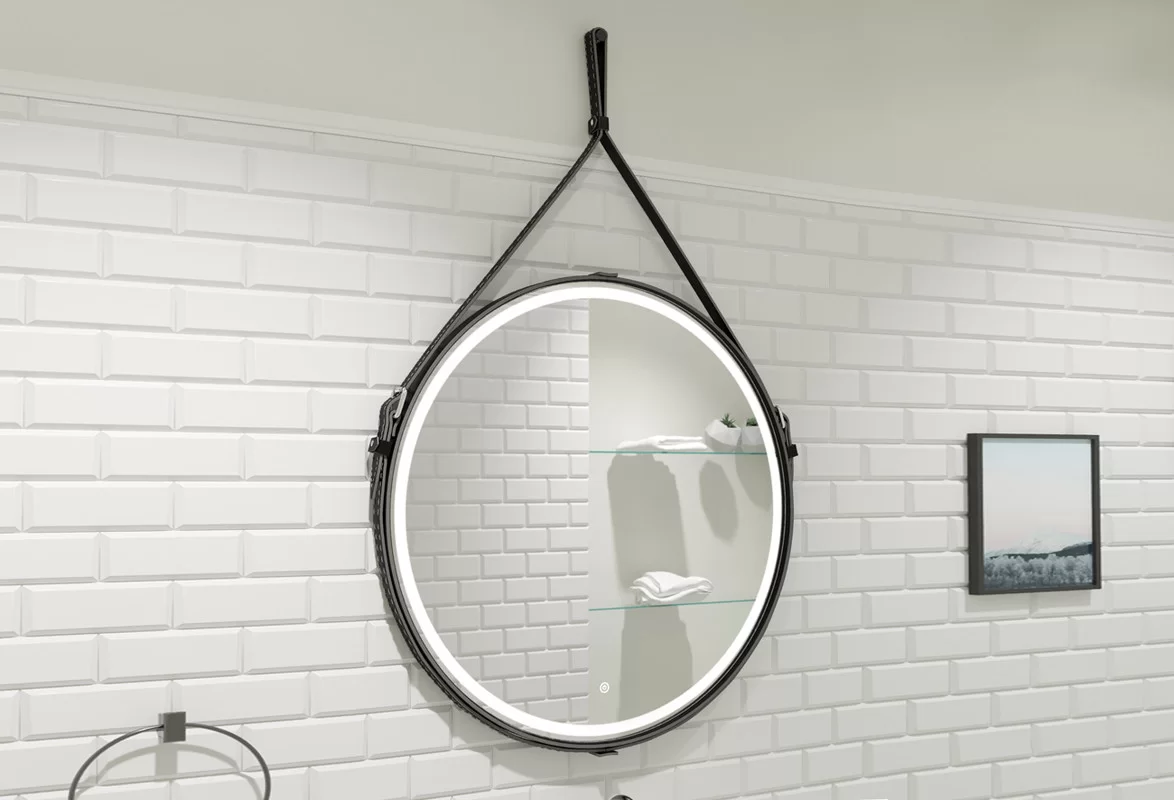 Приобрести continent зеркало с подсветкой millenium brown 65х65 см, черное