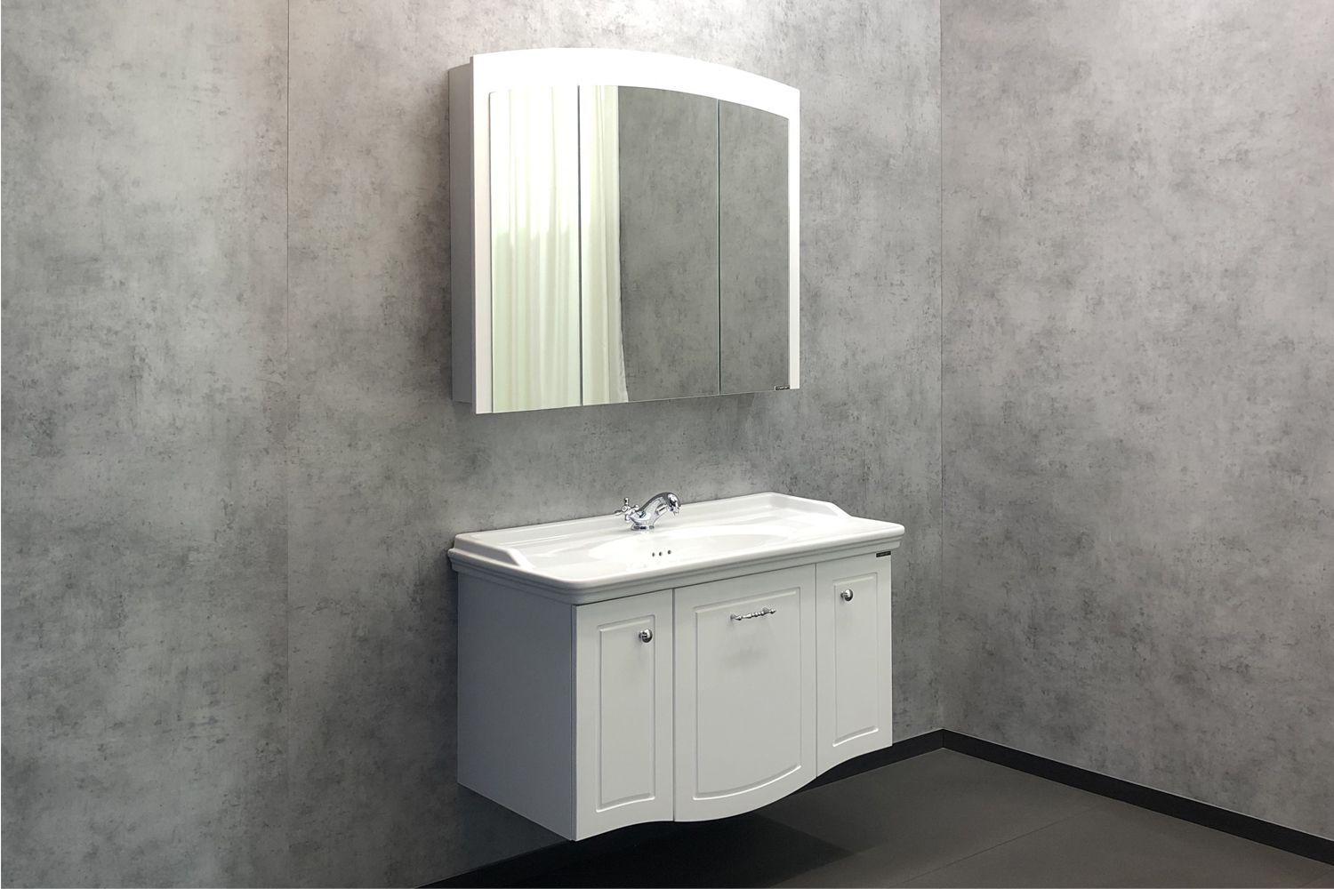 Приобрести сomforty тумба с раковиной "палини-100" белый глянец