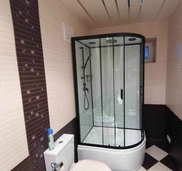 Приобрести frank душевая кабина f412/2l black с высоким поддоном, левосторонняя