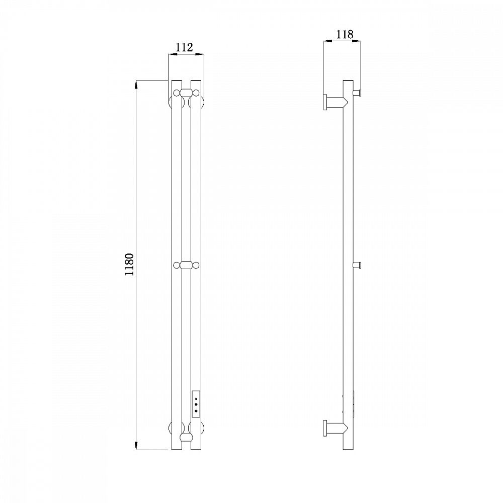 Приобрести raglo полотенцесушитель 11х120 см, медь r350.11.33