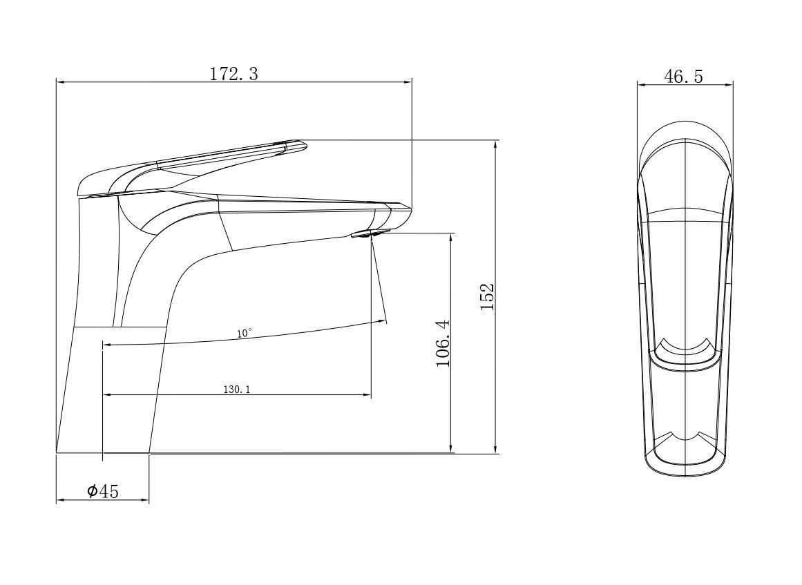 Приобрести смеситель для раковины wonzon & woghand elbe, хром (ww-a41222-cr)