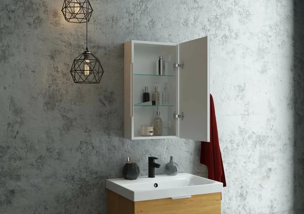 Приобрести continent зеркало шкаф с подсветкой allure 35х65 см, сенсорный включатель, левосторонее, белое