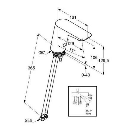 Приобрести kludi balance электронный смеситель для раковины, подключение к сети