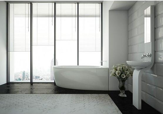 Приобрести акриловая ванна асимметричная aquatek дива r 150х90 см правая