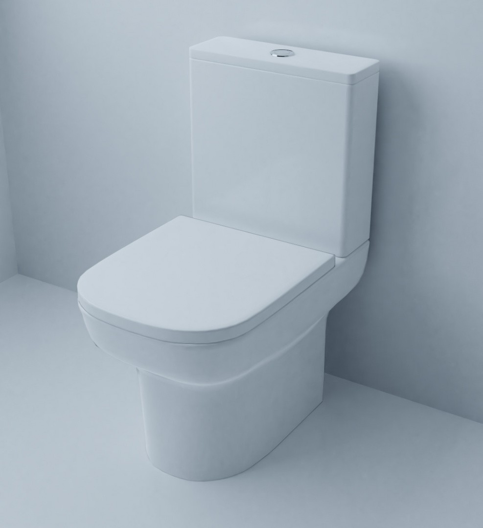 Приобрести azario напольный унитаз-компакт alba, безободковый, c крышкой с микролифтом az-8323