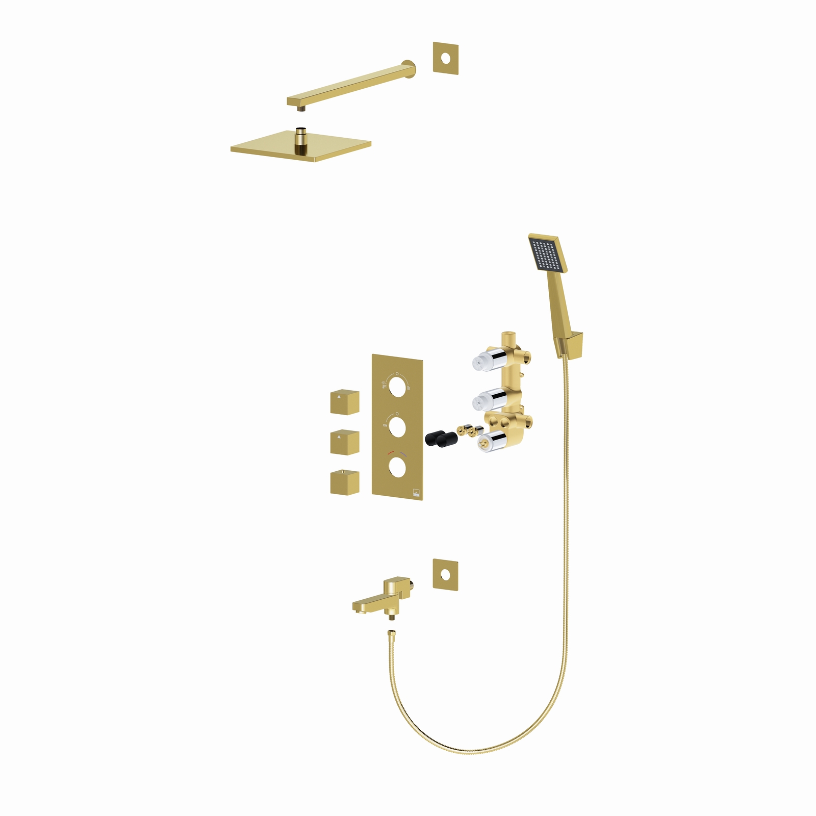 Приобрести душевая система встроенная с термостатом timo tetra-thermo sx-0199/17sm золото матовое