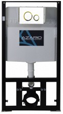 Azario Инсталляция для подвесного унитаза 3/6л с белой\золотой кнопкой смыва. AZ-8010-1000; AZ-8200-0046