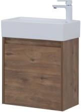 Aquanet Тумба с раковиной Nova Lite 50 см, дуб рустикальный (1 дверца)