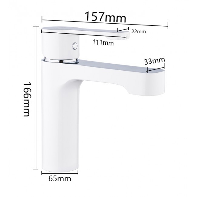 Приобрести gappo смеситель для раковины g1002-8, белый\хром 94943