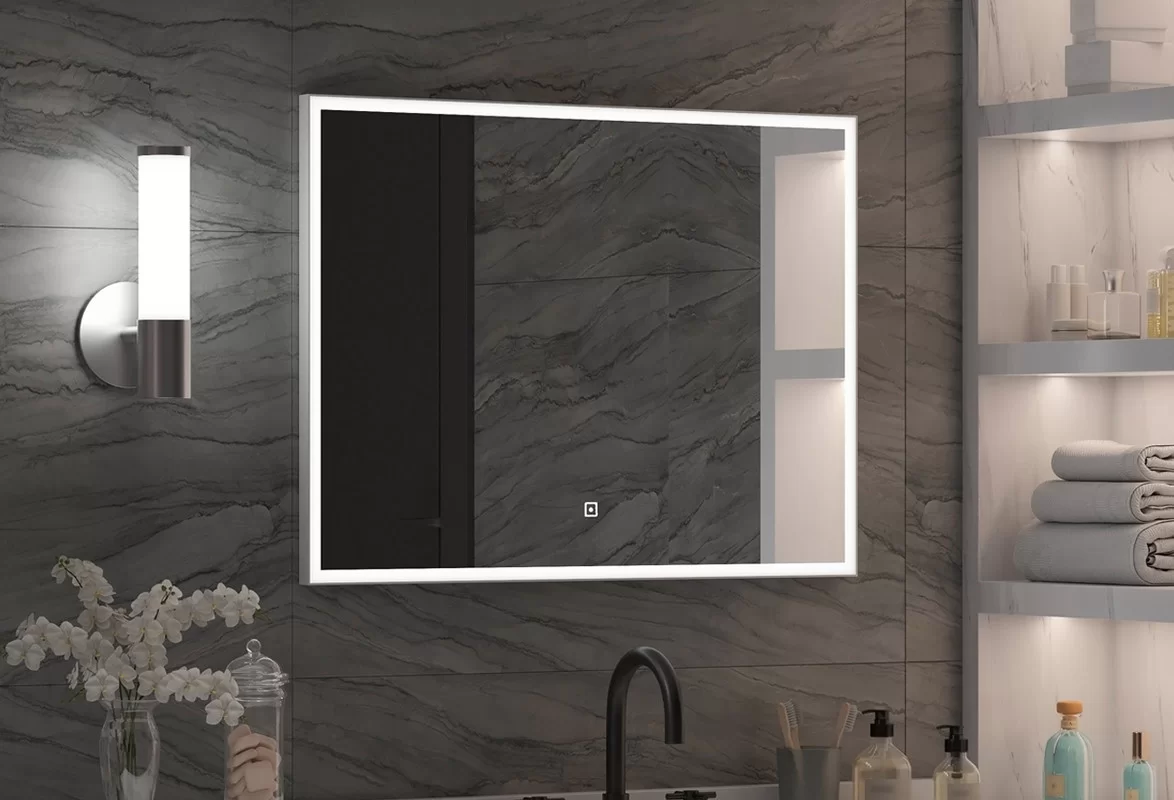 Приобрести continent зеркало с подсветкой sting white 100х70 см, белое