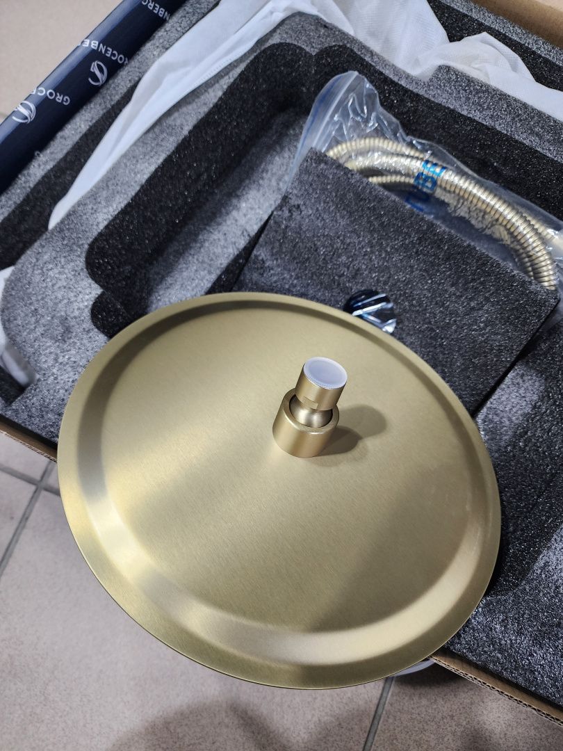 Приобрести grocenberg душевая система, матовое золото gb7099mg