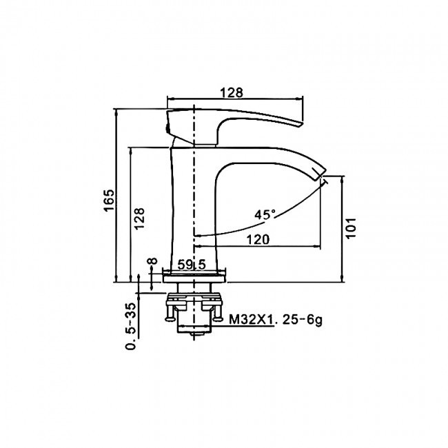 Приобрести gappo смеситель для раковины g1007-1, хром 85062