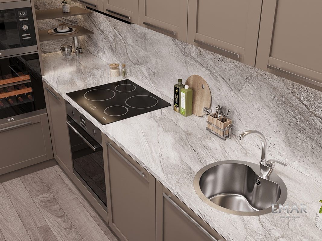 Приобрести oulin кухонная мойка 43х43 см, сатин oulin ol-357