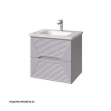 Caprigo Тумба с раковиной MODO-Smalty Terza 60 см, серая , эмаль