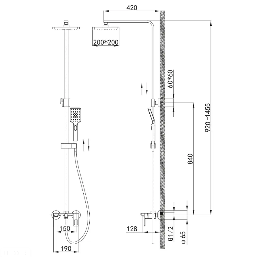 Приобрести душевая система vieir sera v353562g графит