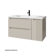 Caprigo Тумба с раковиной TERMIN-Smalty META 100 см, правая, бежевая, эмаль