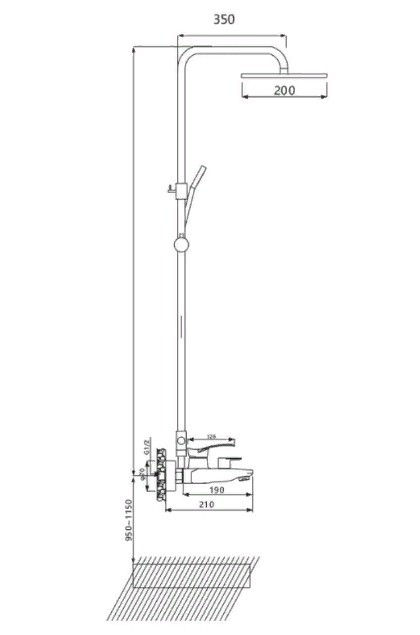 Приобрести душевая система vieir helen 1500 мм, хром v184062