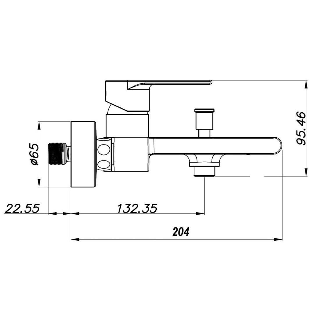 Приобрести azario смеситель для ванны delano, 215мм, черный az-158405124