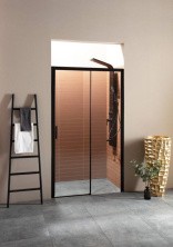 Aquanet Душевая дверь Pleasure AE60-N-140H200U-BT 140, прозрачное стекло