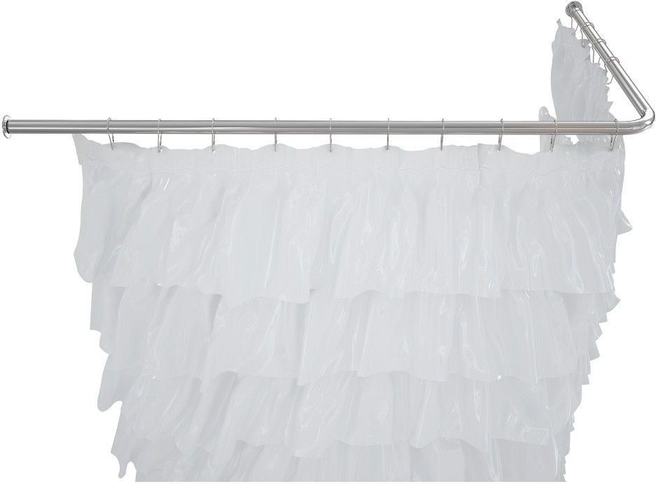 Приобрести aquanet карниз для ванны угловой г-образный 150х70 см