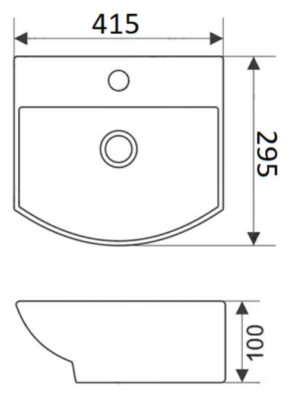 Приобрести раковина накладная /подвесная ceramalux 41 см 78014t