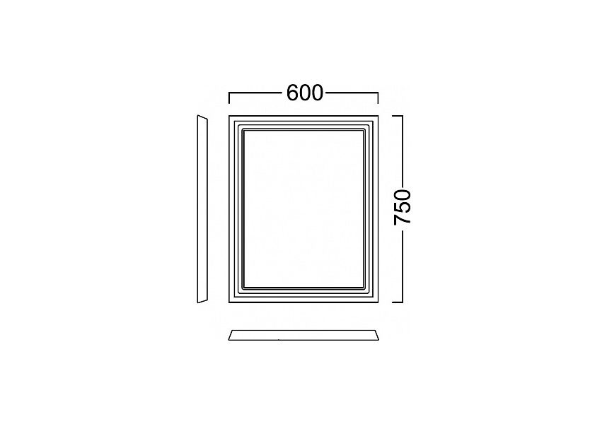 Приобрести зеркало kerama marazzi pompei 60 см, белый, po.mi.60\wht