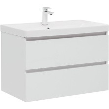 Aquanet Тумба с раковиной Вега 80 см, (2 ящика)