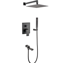 Grocenberg Встраиваемая душевая система, черная матовая GB5089BL-1