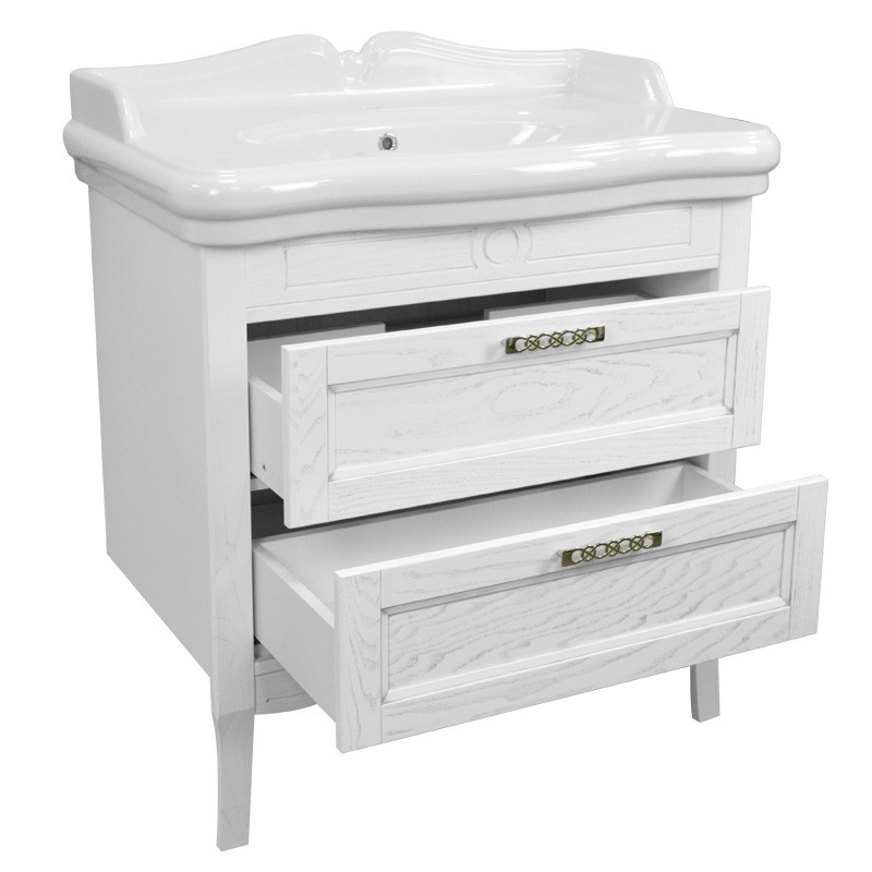 Приобрести azario тумба напольная с раковиной carolina 90/2, 90см. золото, cs00069427