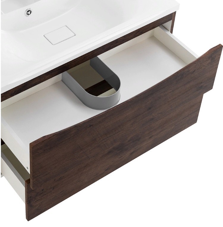 Приобрести тумба подвесная с раковиной belbagno marino-900-2c-so-rw-p 90 см, rovere moro