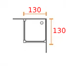 Душевое ограждение 130х130 см, квадратное