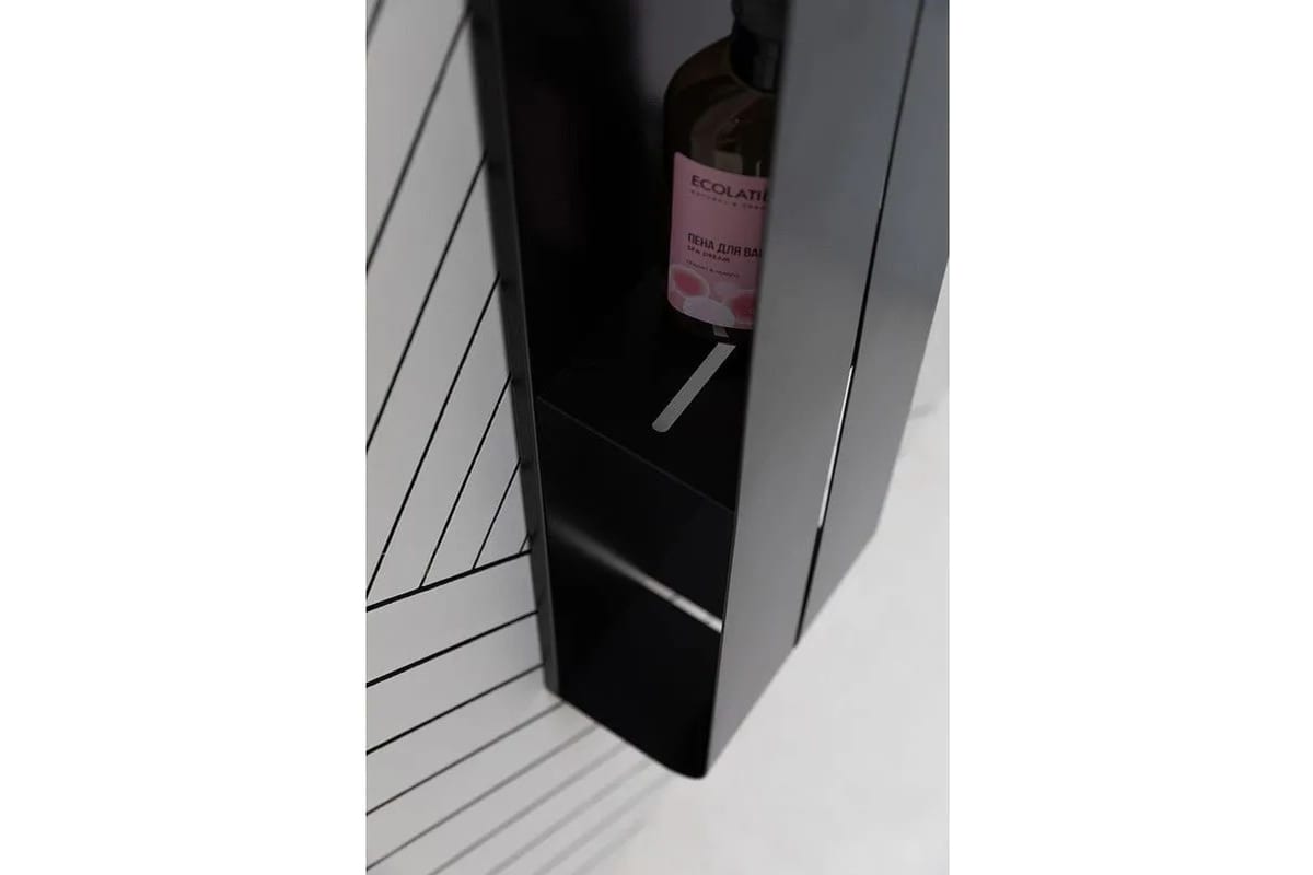 Приобрести aquanet полка магнум h 20x130 см черная матовая, вертикальная 00326459