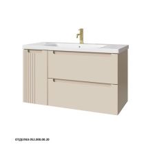 Caprigo Тумба с раковиной TERMIN-Smalty META 100 см, левая, кремовая, эмаль