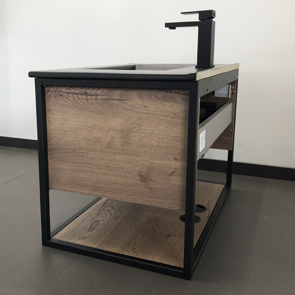 Приобрести сomforty тумба с раковиной "бонн-75" дуб темный, черная раковина