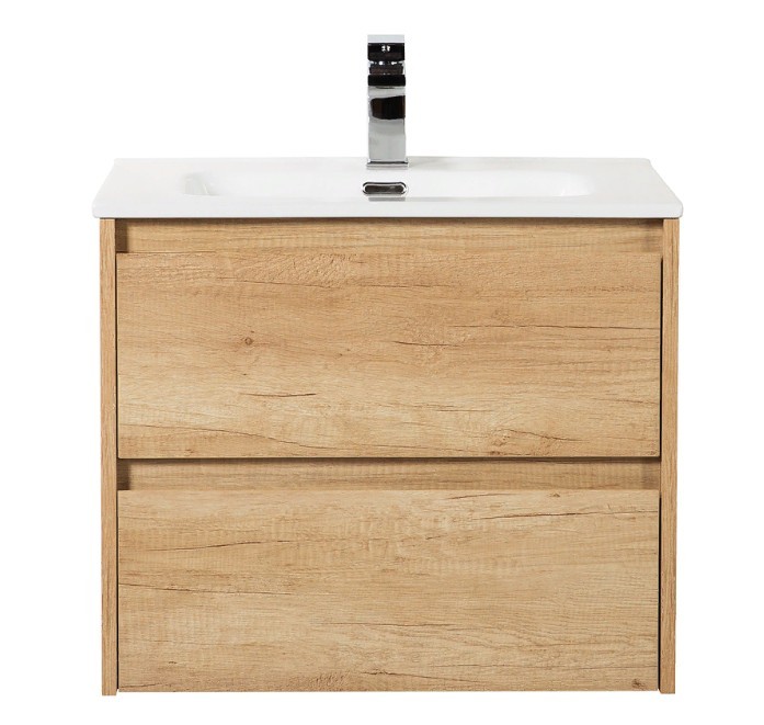 Приобрести тумба подвесная с раковиной belbagno kraft-700-2c-so-rnn 70 см, rovere nebrasca nature