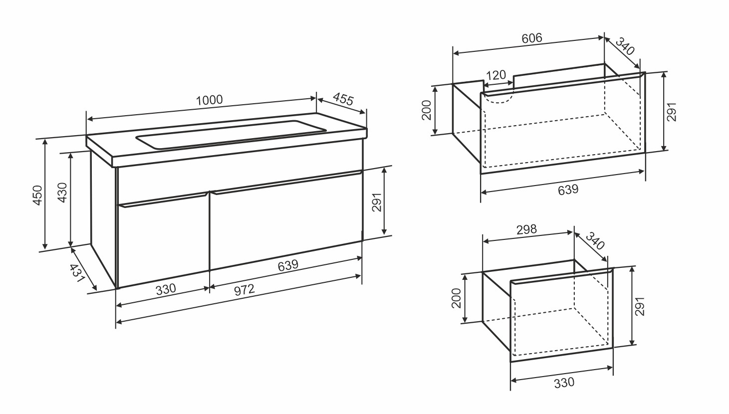 Приобрести aqua de marco тумба подвесная с раковиной axioma 100см, один ящик, белый 2100wgaxi/h; r-um-com100/1
