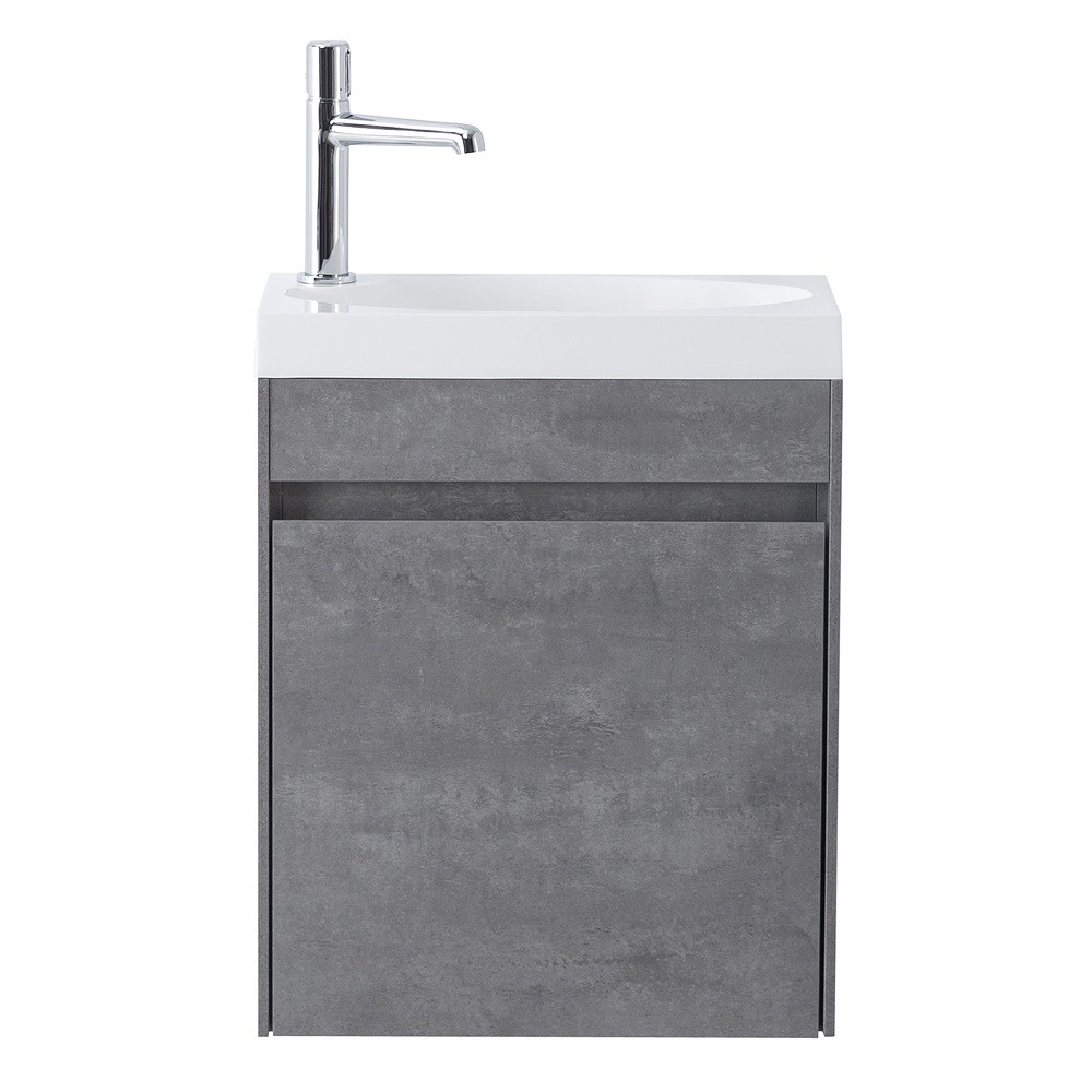 Приобрести belbagno тумба с раковиной pietra mini 46 см, подвесная с дверью 46-l stucco cemento, белая раковина