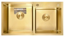 Gerhans Кухонная мойка 78х43 см, двойная, золото