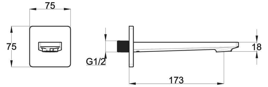 Приобрести belbagno излив для ванны carin, хром car-bc-crm