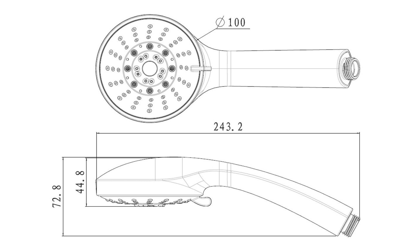 Приобрести lemark душевая лейка 5 режимов 100 мм, хром lm0135c