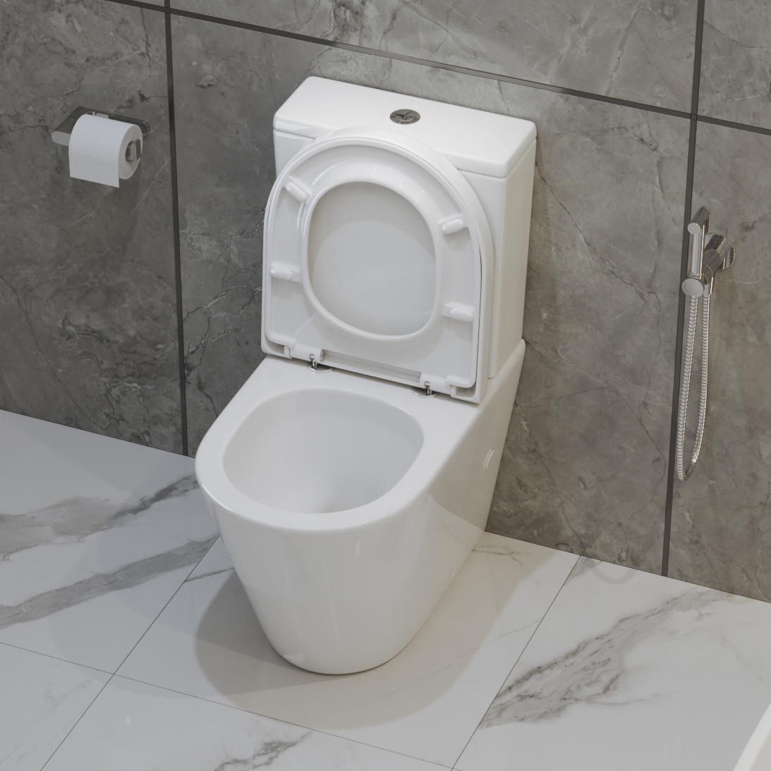 Приобрести belbagno унитаз компакт flay-tor безободковый со смывом tornado с сиденьем дюропласт, микролифт, белый bb2149cp-tor/bb2149t/bb865sc
