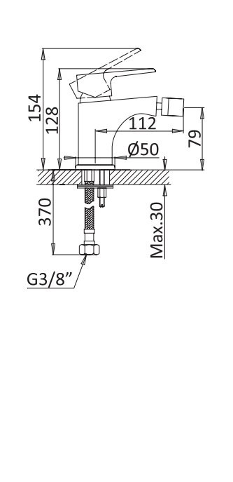 Приобрести cezares смеситель для биде nautic, хром nautic-bs1-01-w0