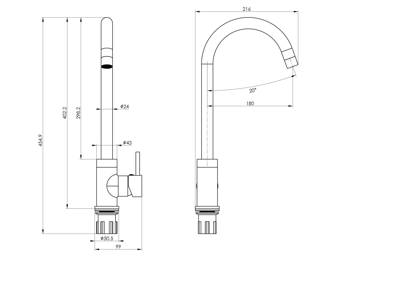 Приобрести смеситель для кухни wonzon & woghand, белый матовый (ww-a21102-mw)
